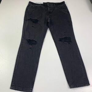 BDG Urban‎ Outfitters Slim BF Low Rise Black Women Jean Size 28W Distressed